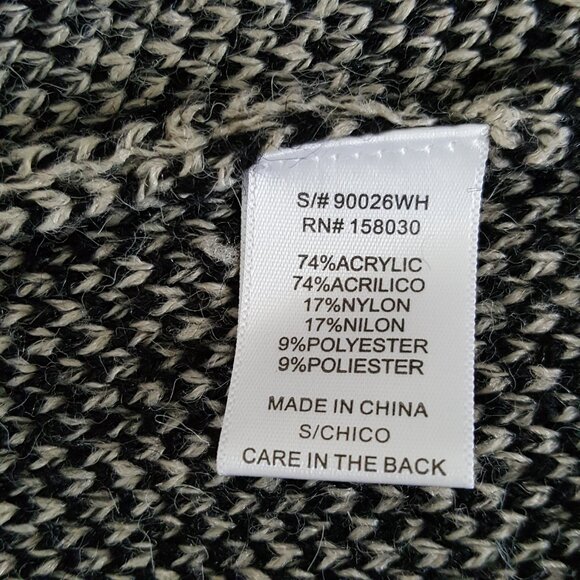 NEW Open Front Knit Cardigan Jacket Plaid Blazer Vest S Sleeveless Jacquard Long - Picture 15 of 15